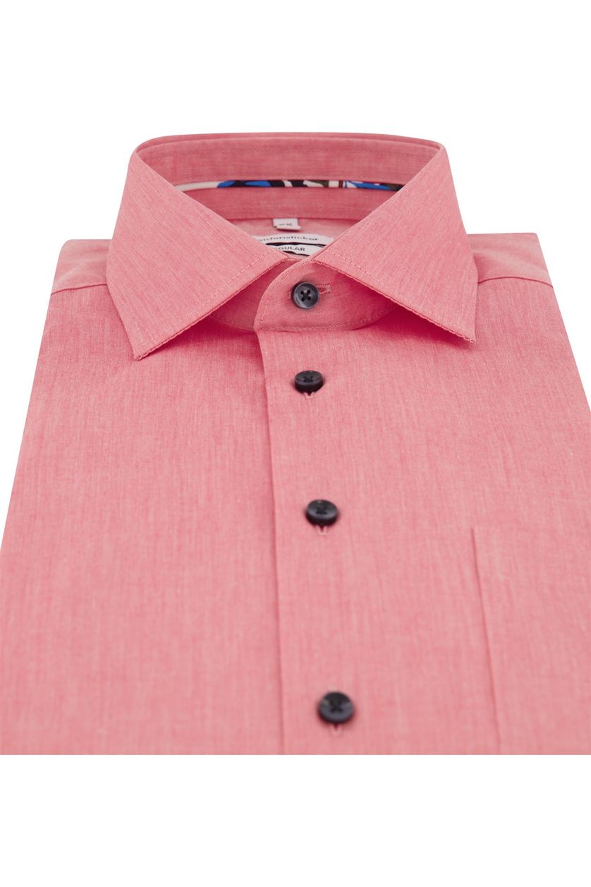 Seidensticker business overhemd Regular roze effen katoen normale fit