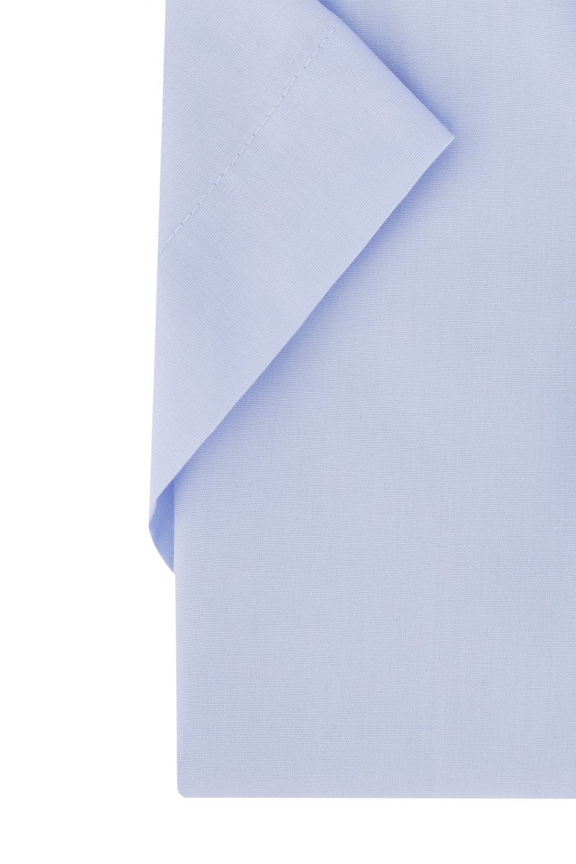 Seidensticker overhemd korte mouw Regular lichtblauw effen katoen normale fit