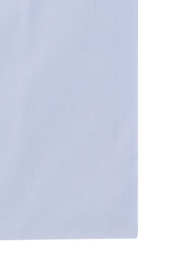 overhemd korte mouw Seidensticker Regular lichtblauw effen katoen normale fit 