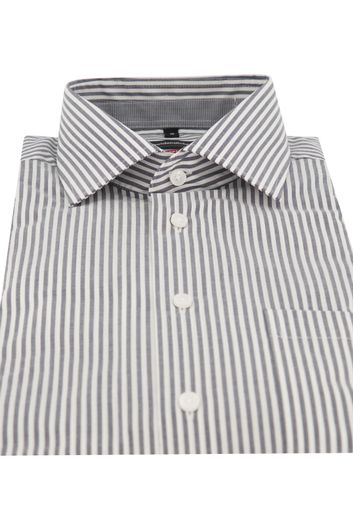 business overhemd Seidensticker Regular grijs gestreept katoen normale fit 