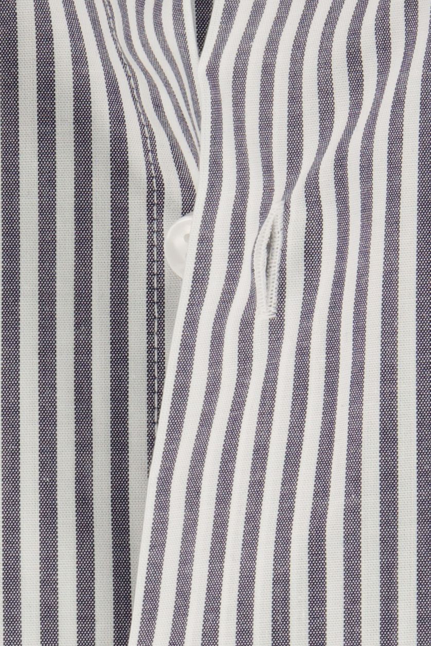 Seidensticker business overhemd Regular grijs gestreept katoen normale fit