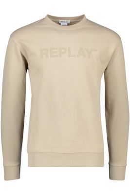 Replay Replay trui beige logo