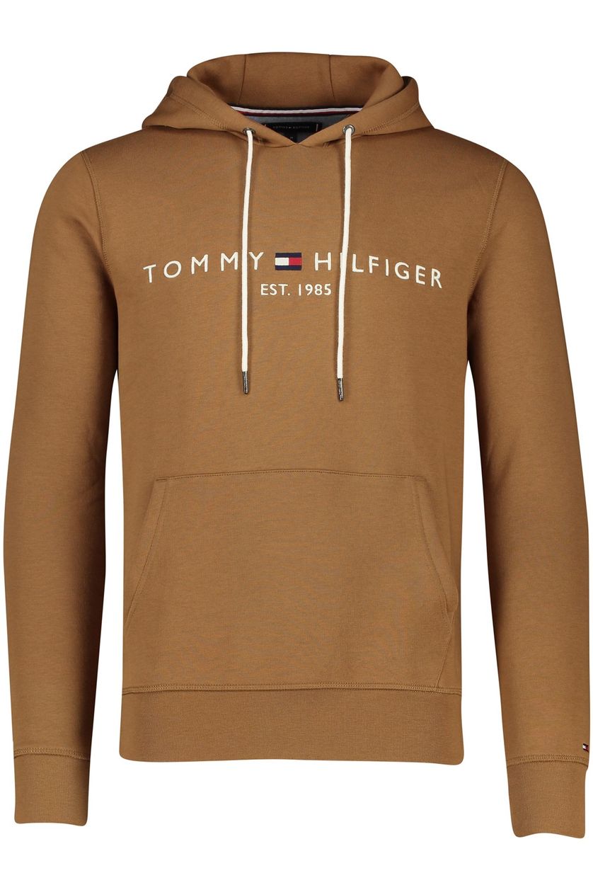 Tommy Hilfiger sweater bruin geprint katoen hoodie 