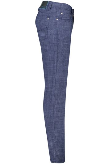 jeans Pierre Cardin donkerblauw geruit katoen Lyon