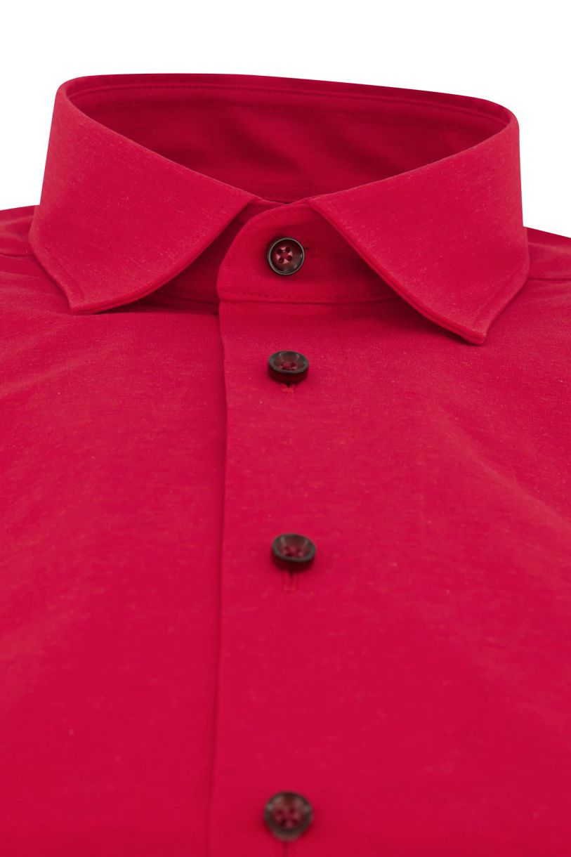 Olymp business overhemd Luxor Modern Fit rood effen katoen normale fit