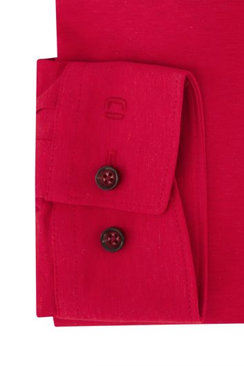 business overhemd Olymp Luxor Modern Fit rood effen katoen normale fit 