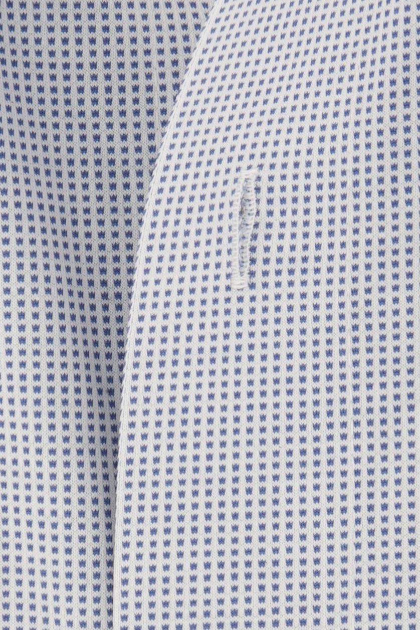 Olymp overhemd korte mouw Luxor Modern Fit katoen normale fit lichtblauw geprint