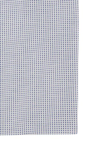 overhemd korte mouw Olymp Luxor Modern Fit blauw geprint katoen normale fit 
