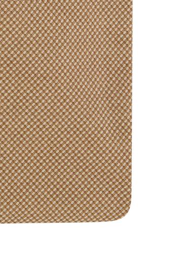 business overhemd Olymp Level Five bruin geprint katoen extra slim fit 