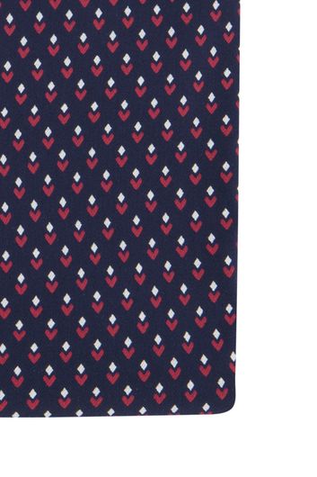 Olymp business overhemd Level Five extra slim fit donkerblauw geprint 