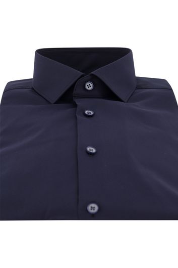 business overhemd Olymp Level Five donkerblauw effen  extra slim fit 