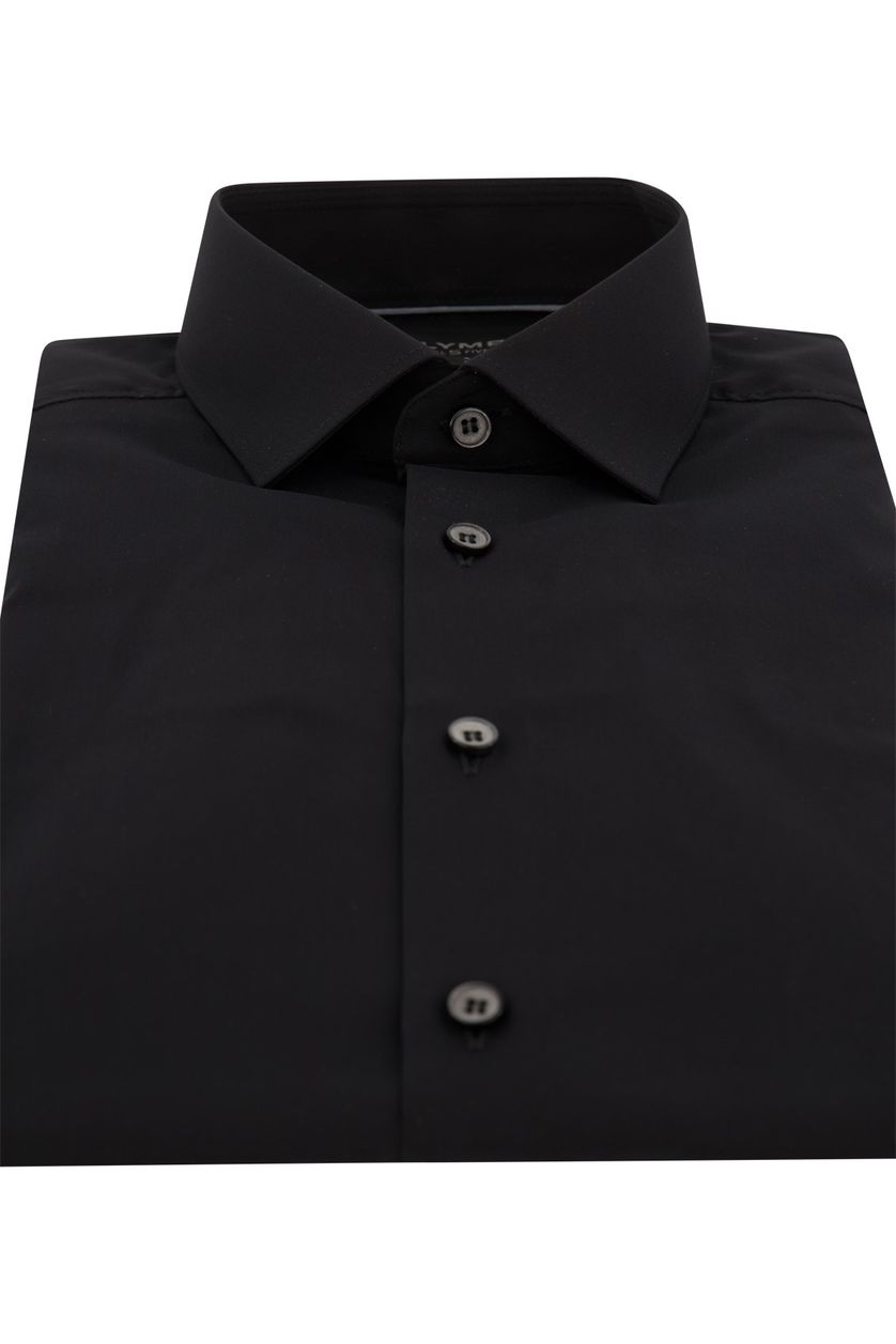 Olymp business overhemd Level Five zwart effen  extra slim fit