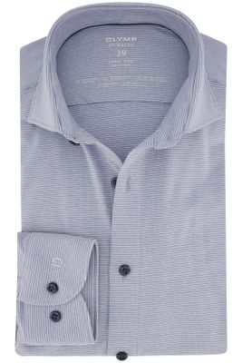 Olymp Olymp business overhemd Level Five extra slim fit blauw wit gestreept katoen