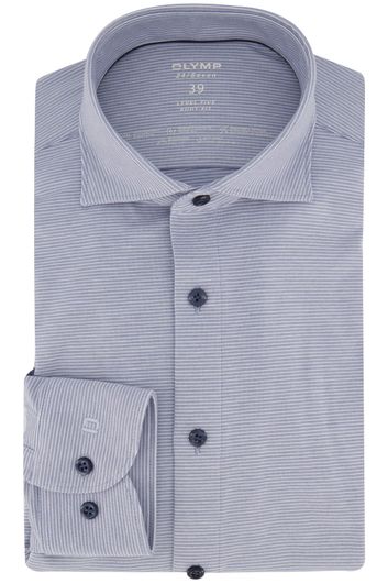 Olymp business overhemd Level Five extra slim fit blauw wit gestreept katoen