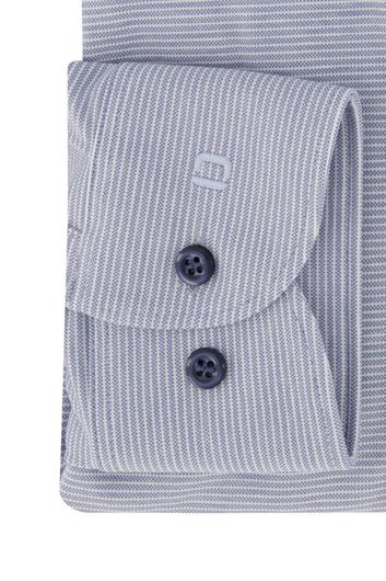 Olymp business overhemd Level Five extra slim fit blauw wit gestreept katoen
