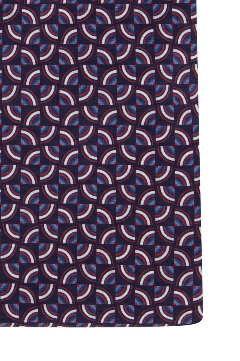 Olymp business overhemd Level Five paars geprint katoen extra slim fit
