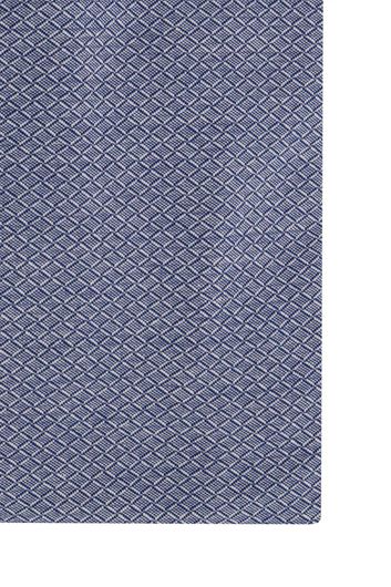 overhemd mouwlengte 7 Olymp Level Five blauw geprint katoen extra slim fit 