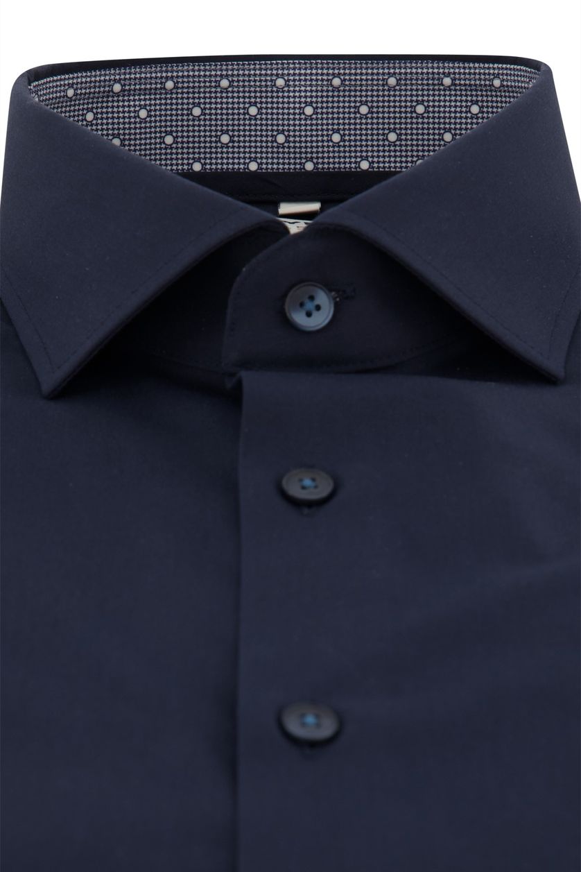 Olymp business overhemd Level Five donkerblauw effen extra slim fit zakelijk