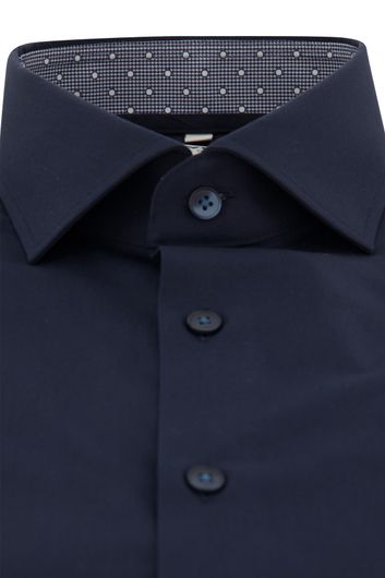 Olymp business overhemd Level Five extra zakelijk slim fit donkerblauw effen