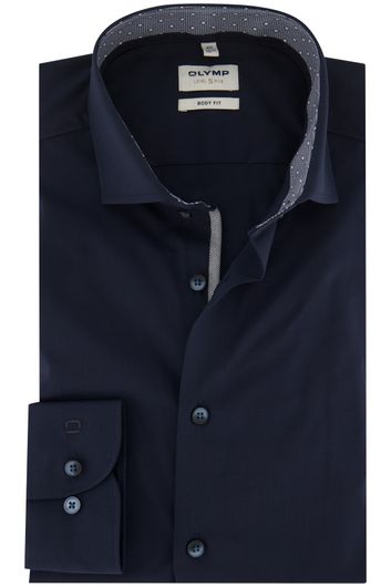 Olymp overhemd mouwlengte 7 Level Five extra slim fit donkerblauw effen zakelijk