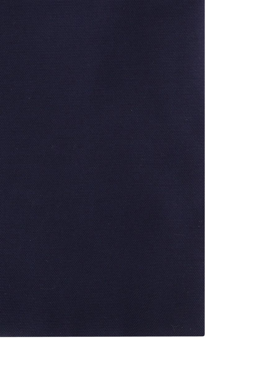 Olymp overhemd mouwlengte 7 No. 6 donkerblauw uni katoen super slim fit