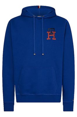 Tommy Hilfiger Big & Tall Tommy Hilfiger trui blauw katoen hoodie 