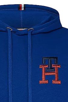 Big & Tall Tommy Hilfiger trui blauw katoen hoodie 