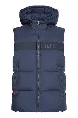 Tommy Hilfiger bodywarmer Tommy Hilfiger blauw normale fit geprint rits