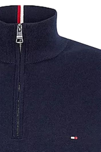 Big & Tall trui Tommy Hilfiger donkerblauw effen katoen 