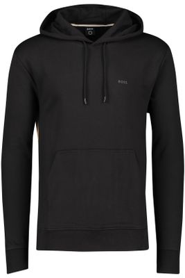 Hugo Boss Hugo Boss sweater hoodie zwart effen met buidelzak