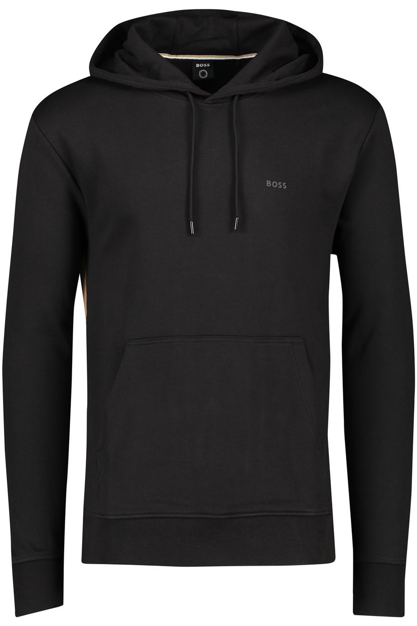 Hugo Boss sweater met logo zwart effen hoodie 