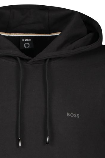 sweater Hugo Boss zwart effen hoodie 