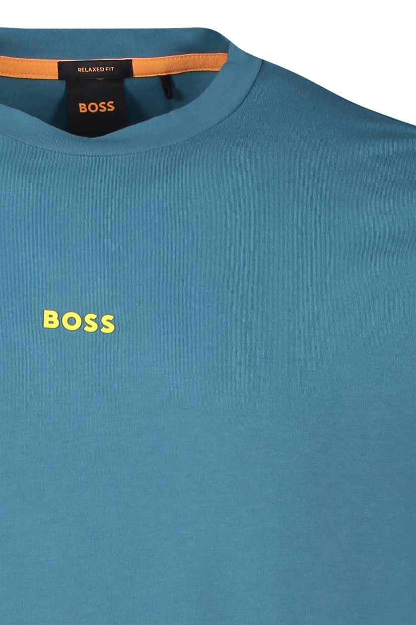 Hugo Boss t-shirt Tchup Relaxed  Fit blauw