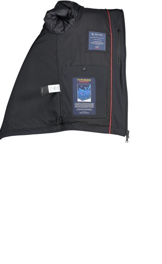 Zwarte Paul & Shark winterjas met effen rits en wijde pasvorm