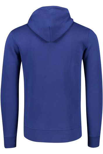 Gant sweater hoodie blauw geprint katoen normale fit