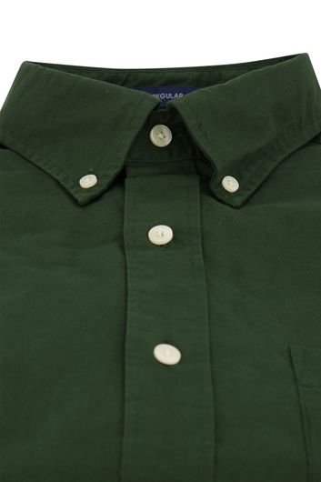 casual overhemd Gant groen effen katoen wijde fit 