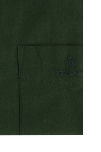 casual overhemd Gant groen effen katoen wijde fit 