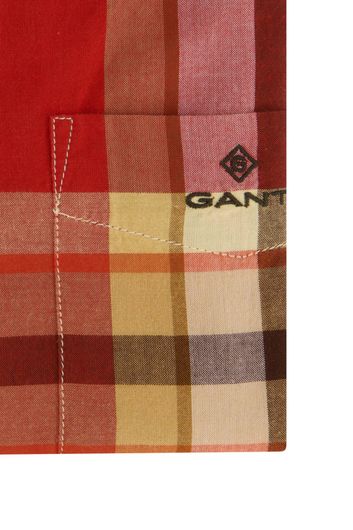 casual overhemd Gant rood geruit katoen normale fit 