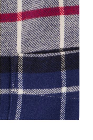 Gant casual overhemd normale fit donkerblauw geruit katoen