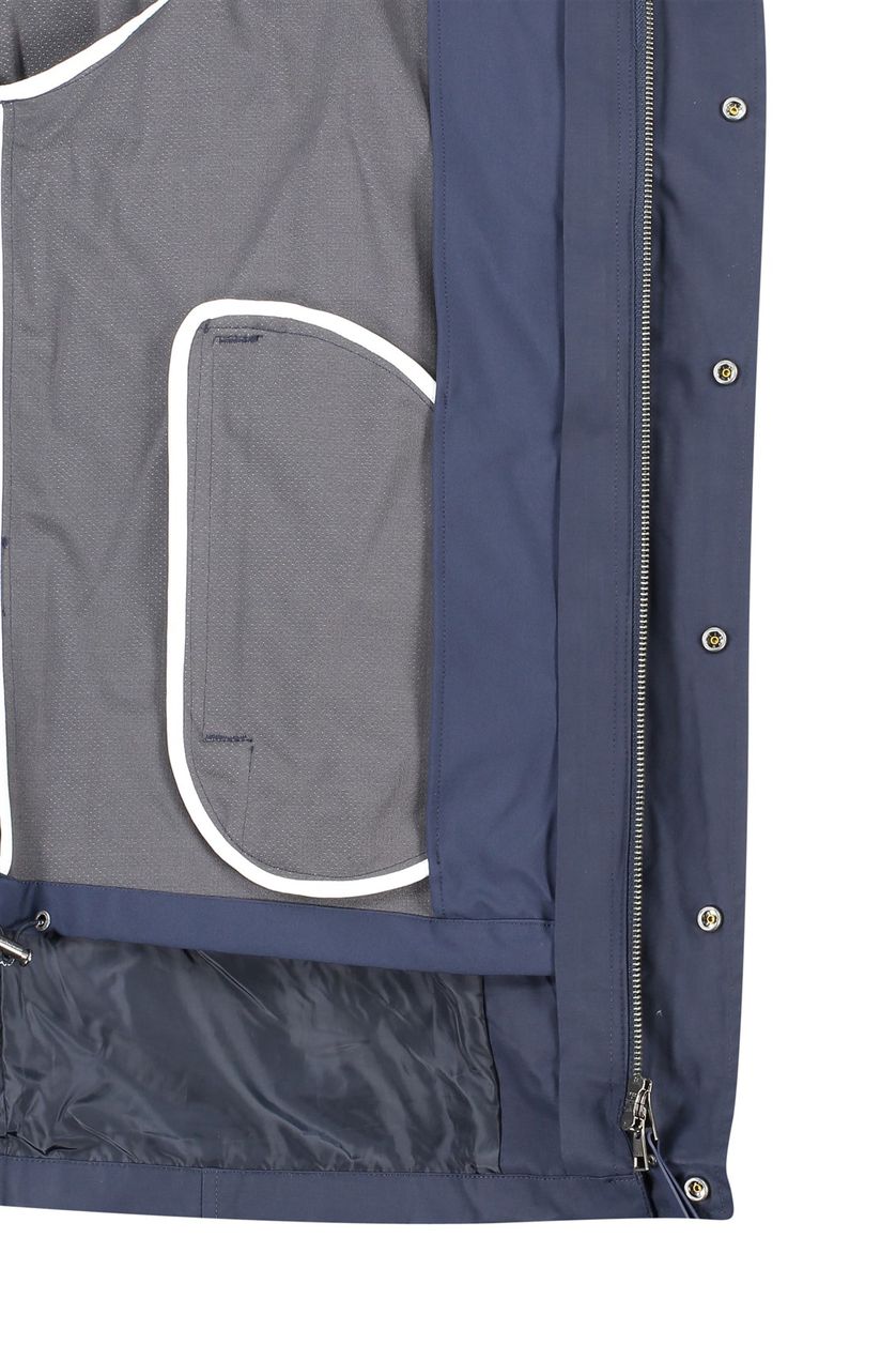 Gant winterjas donkerblauw normale fit katoen effen rits + knoop