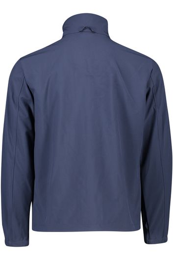 Gant winterjas donkerblauw effen rits + knoop normale fit katoen
