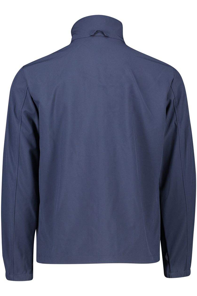 Gant winterjas donkerblauw normale fit katoen effen rits + knoop