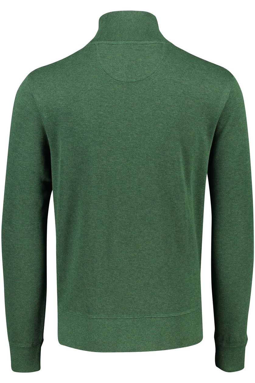 Gant trui groen effen 100% katoen wijde fit