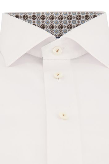 business overhemd Eton Classic Fit wit effen katoen wijde fit 