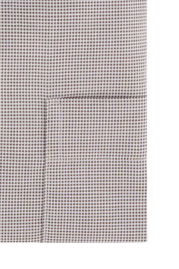 Eton business overhemd  normale fit grijs geprint katoen