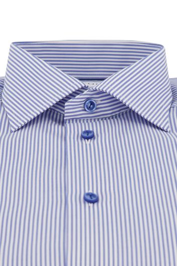 business overhemd Eton Contemporary Fit lichtblauw gestreept katoen normale fit 