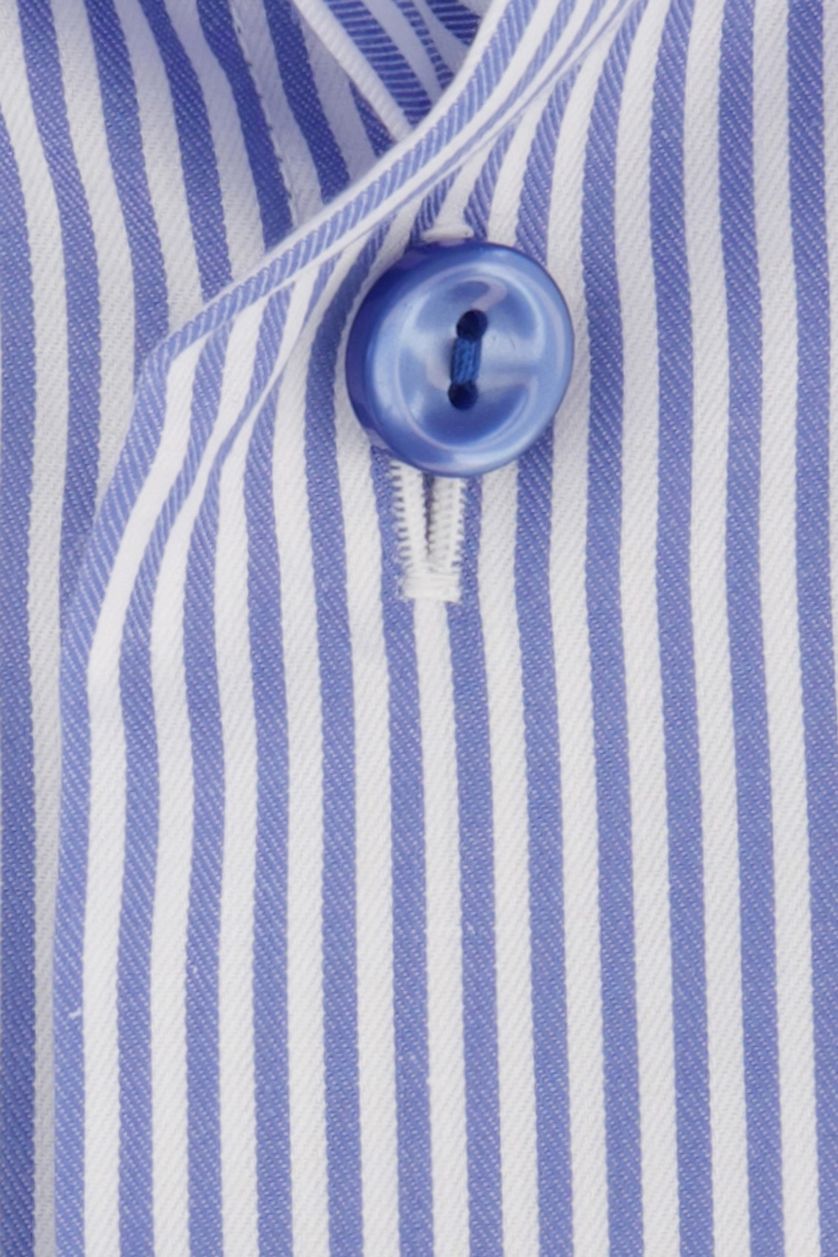 Eton business overhemd Contemporary Fit lichtblauw gestreept katoen normale fit