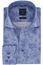 Profuomo business overhemd  blauw geprint katoen slim fit