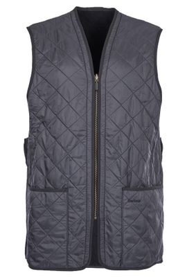 Barbour Barbour bodywarmer donkerblauw effen rits normale fit 