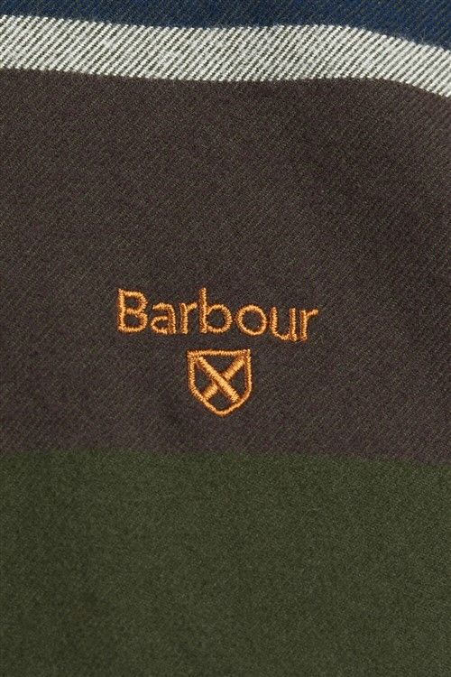Katoenen Barbour casual groen geruit overhemd normale fit